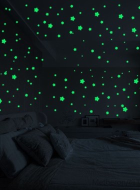 127Pcs 3D Stars Glow In The Dark Wall ers Luminous Fluoresce