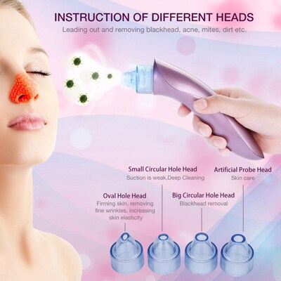 Vacuum Pore Cleaner Face nose Blackhead Acne Removal Suction
