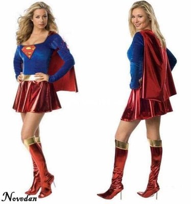 Adult Girls Superman Superwoman Halloween Costumes 2017 Supe