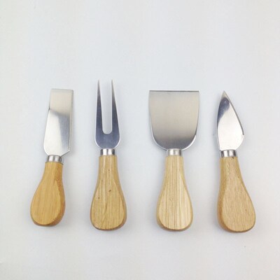 4pcs/set Knives Bard Set Oak Handle Stainless Steel Slicer C