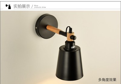 Oak Modern wooden LED Wall Lamp Lights  Bedroom Home Lightin