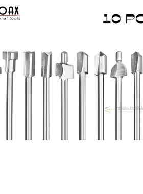 *10pcs HSS Router Bits Wood Cutter Milling Fits Dremel Rotar