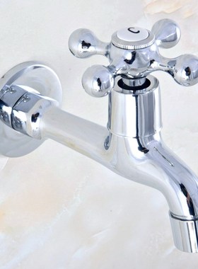 Polished Chrome Outdoor Faucet Garden Water Tap / Mop Pool