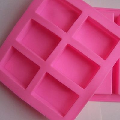 6-cavity rectangle soap mold silicone mould tray for homema