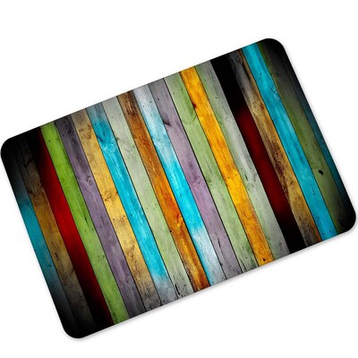 Welcome Doormats Vintage Wood Print Rubber Floor Mats Non-sl