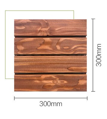 11pcs 30x30cm carbonized wood terrace patio courtyard garden