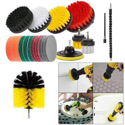 21-piece Electric Drill Brush Set Drill Brush Attachment Set