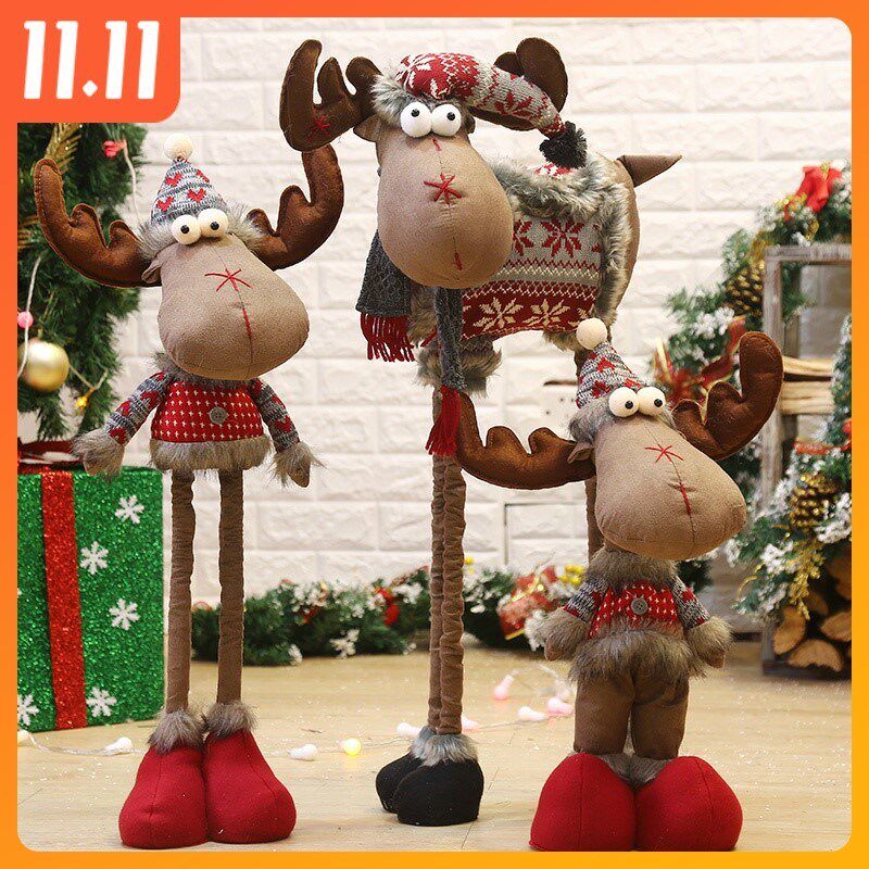 圣诞节christmas standing doll  tree snowman old man elk gift