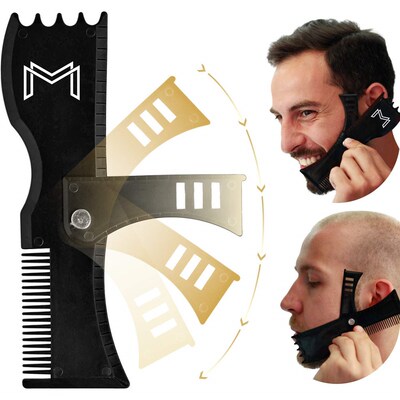 Adjustable Beard Shaping Tool Trimming Shaper Template Comb