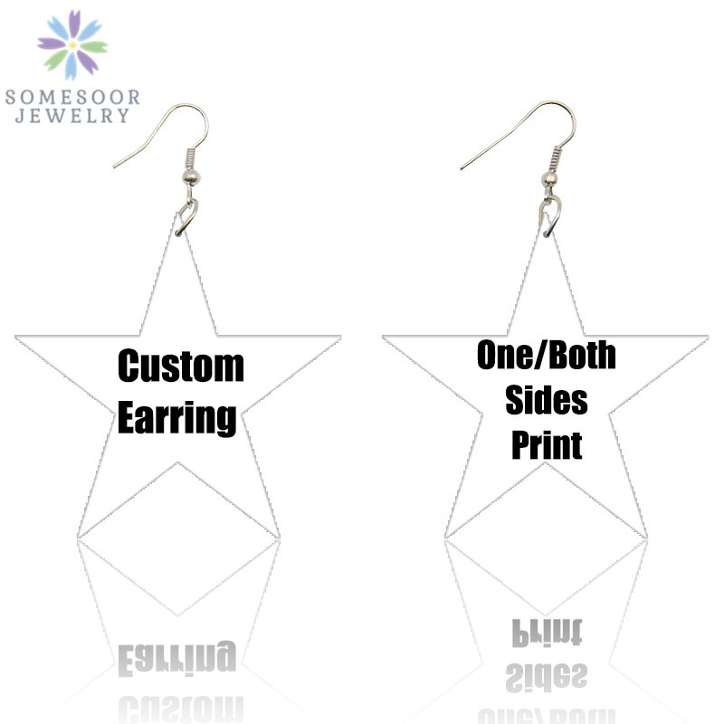 SOMESOOR Personalized Star Design Afro Wood Earrings Africa-封面