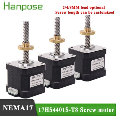 3PCS NEMA17 stepper motor L310mm 17HS4401S T8 screw 42x40 4