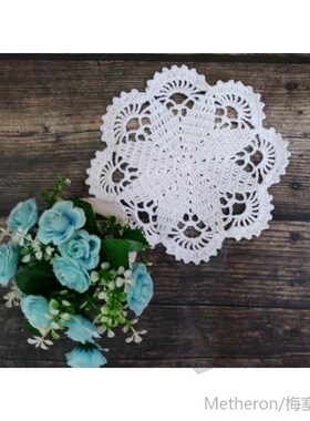 Vintage White Cotton Lace Glass Coaster Coffee Tea Table Pla