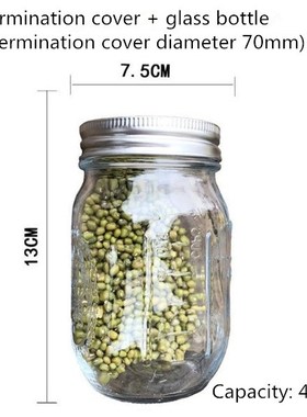 1Set Seed Sprouter Germination Cover Kit Sprouting Mason Jar