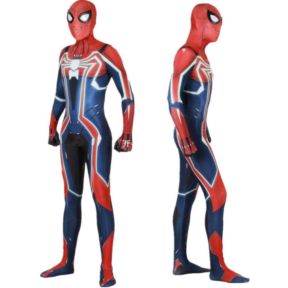 Game PS4 Velocity Spiderman Cosplay Costume Zentai Spider Ma