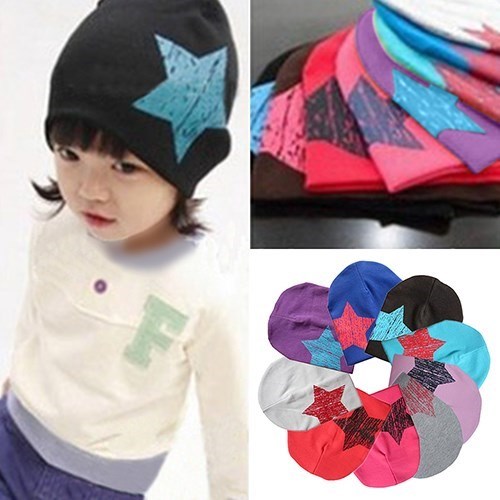 Baby Kids Toddler Hat Adorable Star Pattern Headgear Beanie