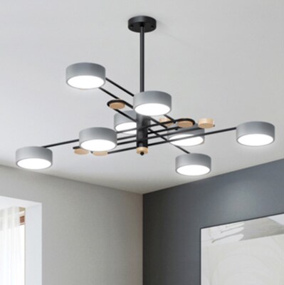 Nordic Modern Wooden Led Ceiling Chandelier Light Lamp for L