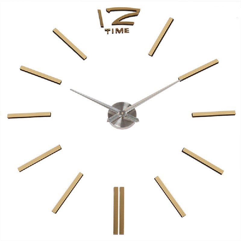 Living Room Wall Clock 3d Clocks Acrylic Mirror Sticker Need