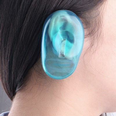 2PCS Clear Silicone Ear Cover Hair Dye Shield Protect Salon