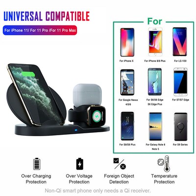 Mini  Wireless Charger Stand For IPhone  Watch 3 I