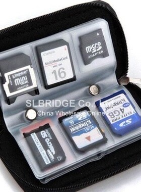 micro sd memory card storage carrying pouch case holder wal