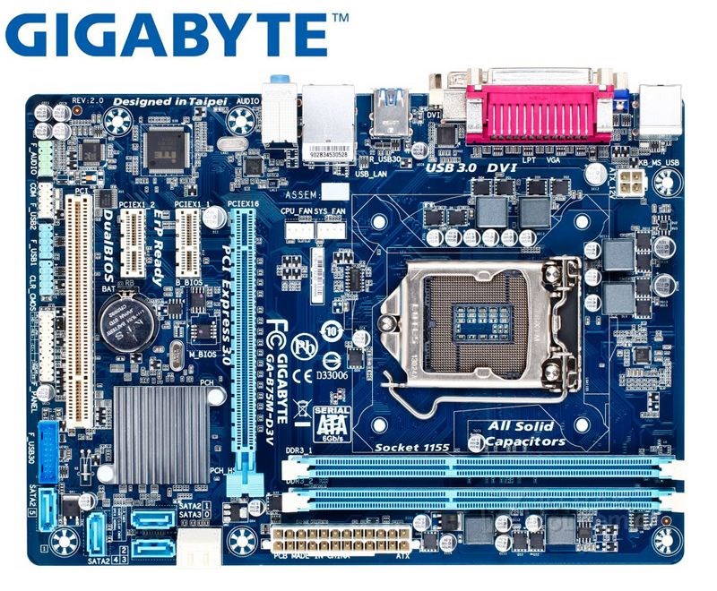 mainboard GA-B75M-D3V motherboard  LGA 1155 DDR3 B75M-D3V 16