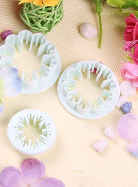 3Pcs Carnation Flower Cake Fondant Sugarcraft Mold Cutter Gu
