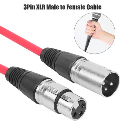 3m XLR 3Pin Male to Female Shield Audio Cable for Microphon