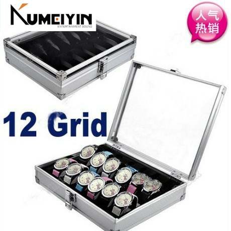 collection stor 12 grid slot watch display box case jewelry