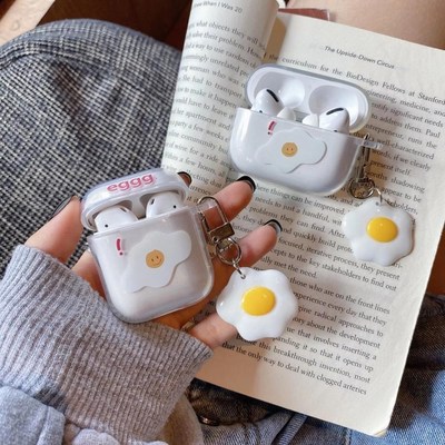 Cute Funny Egg Transparent Keychain soft silicone Bluetooth