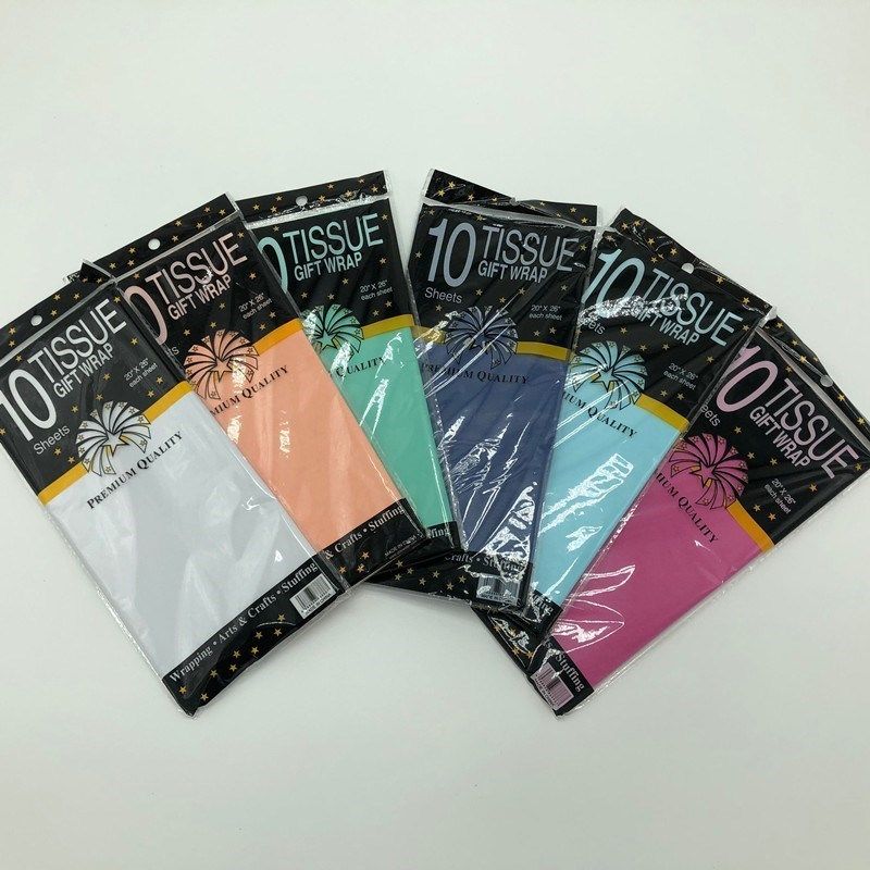 10Sheets/bag 50*66cm Tissue Paper Wrapping Gift Packaging Ho