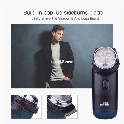 Portable Travel Mini Shaver Beard Trimmer with Stainless Ste