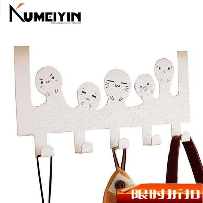 Cartoon cute back door clothes hanger bathroom door withou