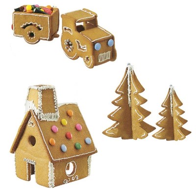 3D Christmas Tree Cookie Cutters Gingerbread House Truck typ