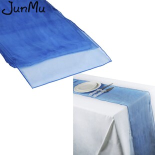 Multicolor 30cm*275cm Sheer Organza Fabric Organza Table Run