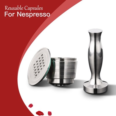 Stainless Steel Nespresso Refillable Coffee Capsule Tamper R