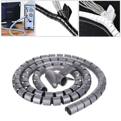 1.5m Wire Management Protector Cable Organizer Cable Winder