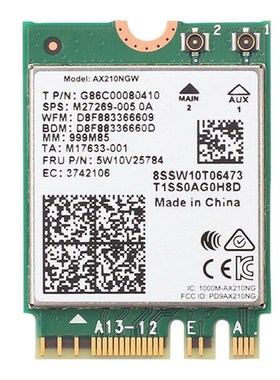 Dual Band WI FI 6E AX210 M.2 NGFF 2400Mbps Wireless Card AX