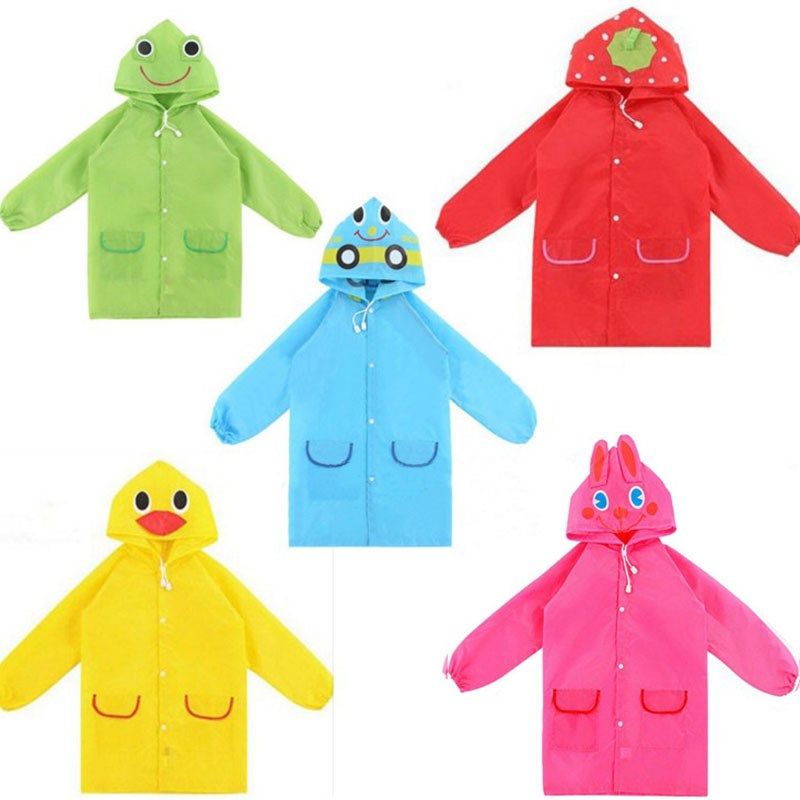 1pcs cartoon animal style waterproof kids raincoat for chil