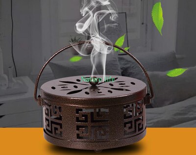 Metal Iron Mosquito Coil  Insect Repellent Holder Case box
