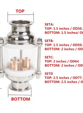 304 Stainless Steel and  copper bubble Distillation column w
