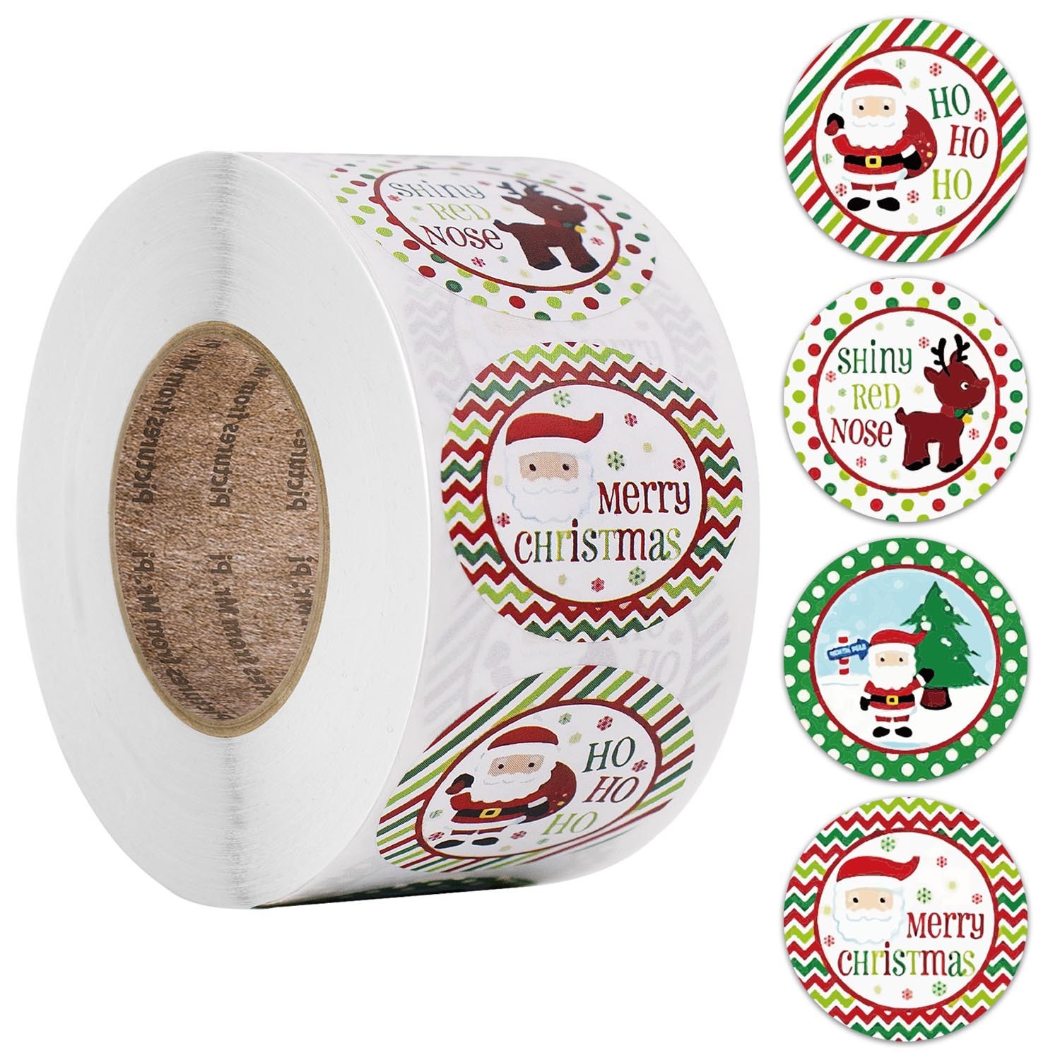 100 500pcs/roll Christmas Sticker Seal Labels Stickers 4 De