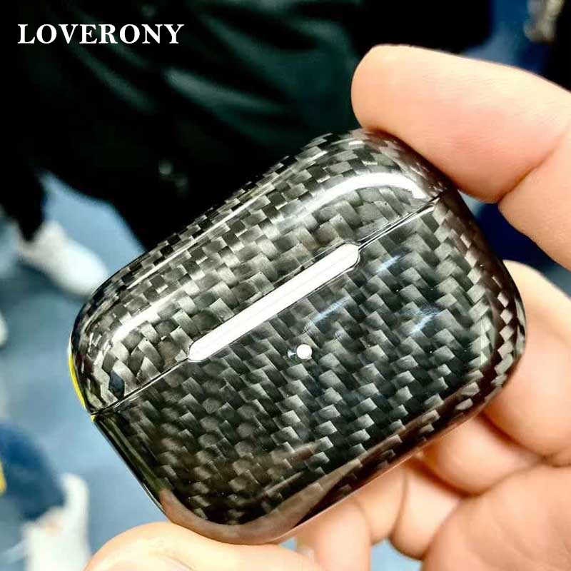 LOVERONY Real Carbon Fiber Case For AirPods Pro Bluetooth E