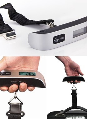 50kg x 50g LCD Handheld Baggage Weight Scale Thermometer