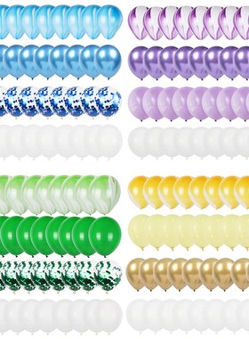 40pcs Agate balloon Latex metal ballons set Girl boy birthd