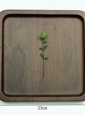 Black Walnut Rectangular Serving Tray Tea Dish Plate Natural