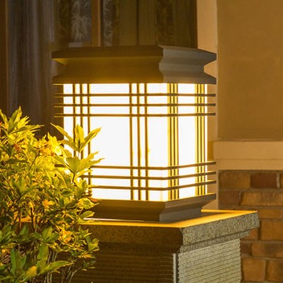 waterproof outdoor gazabo pillar lamp, villa garden courtyar
