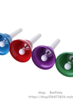 Handbell Hand Bell 8-Note Metal Colorful Musical Toy Gift fo