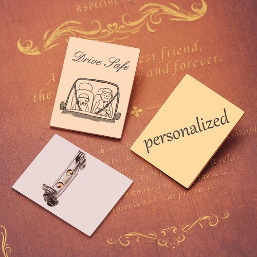 Custom brooch customizable calendar photonamebrooch unisex