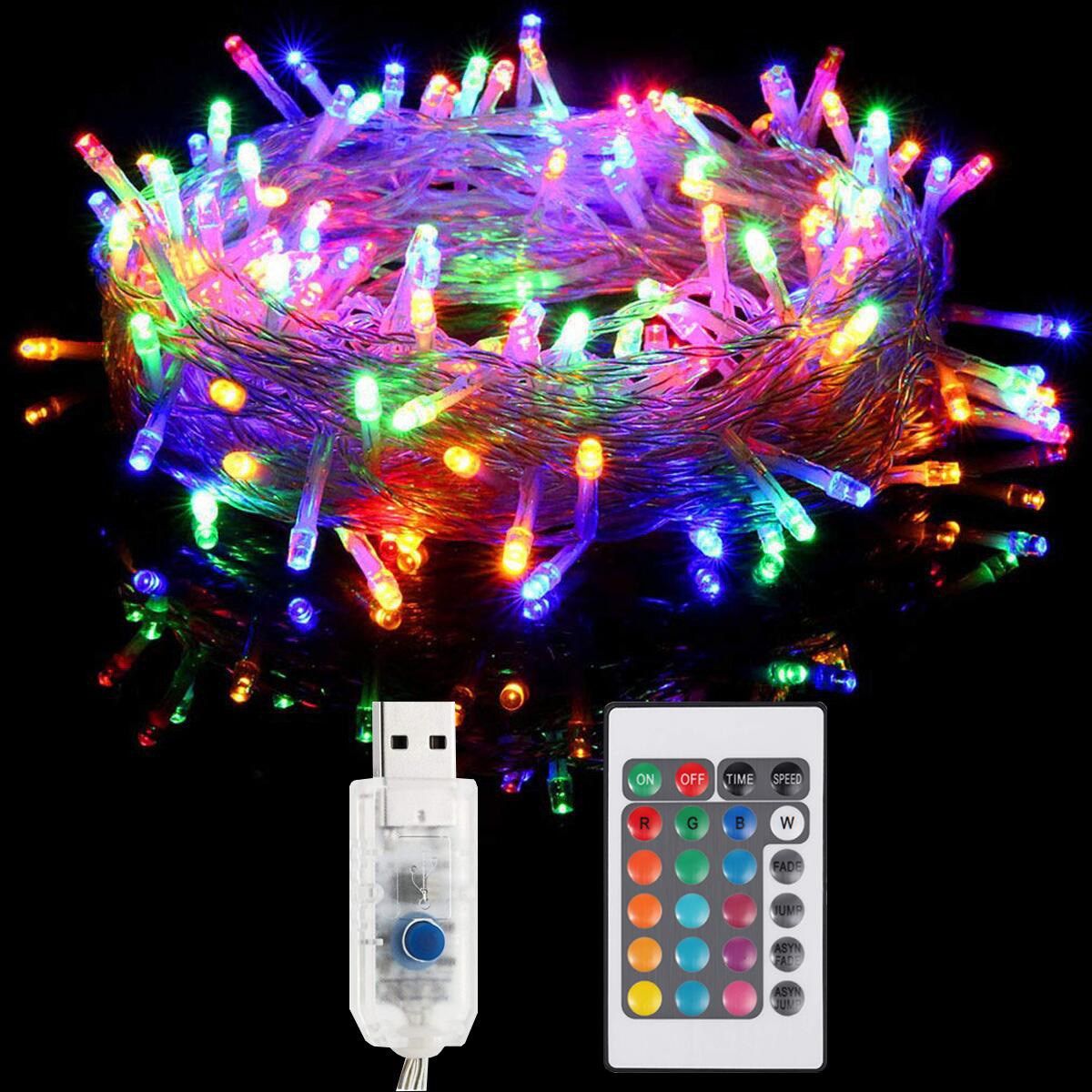 16 colors remote control fairy led string lights sb 5v 5m/10
