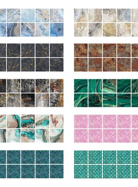 10pcs Retro Floor Tiles Wall Stickers Self adhesive Waterpr